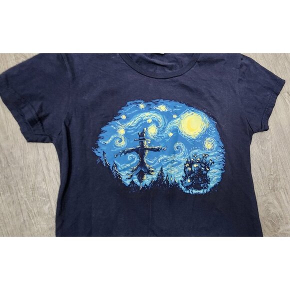 Howls Moving Night Starry Night T-shirt Cotton Womens Small Scarecrow Fall - Picture 6 of 7